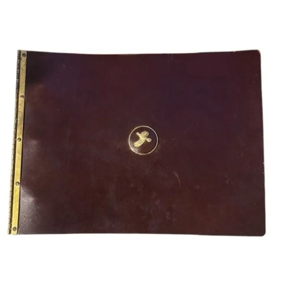 VTG Royden Inc Leather Plantation Hunter’s Log Book 3-Ring Binder Brass Hinge